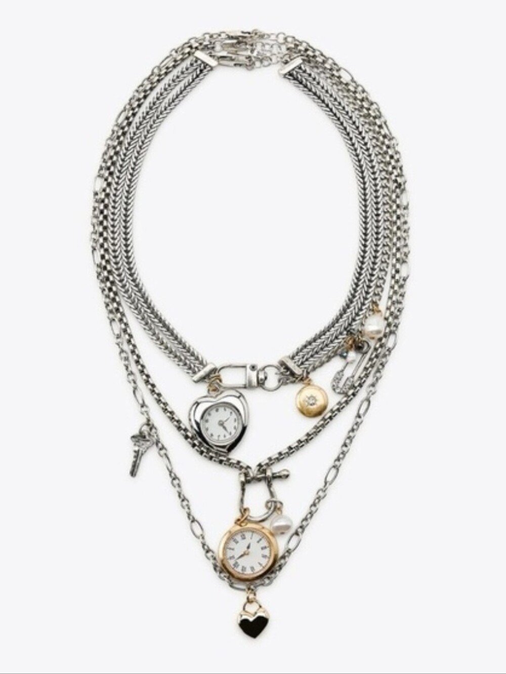 ZARA Pack of 3 Watch and Charm Necklaces